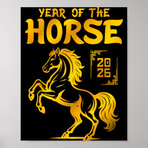 Chinese Zodiac Traditional Art Happy New Year 2026 Poster