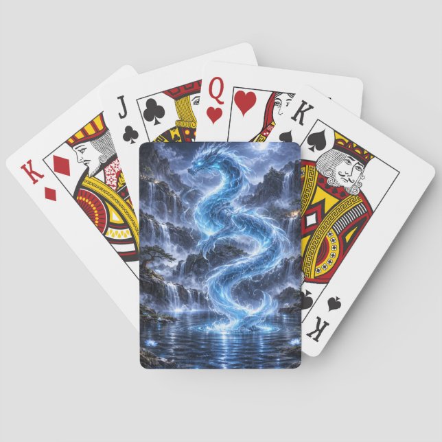 Chinese Zodiac Water Dragon Playing Cards (Back)