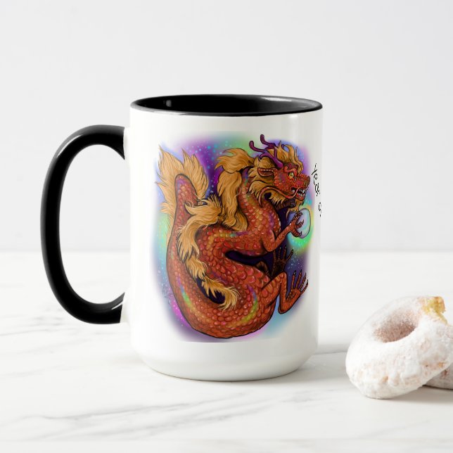 Chinese Zodiac Year of the Dragon Mug (With Donut)