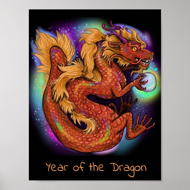 Chinese Zodiac Year of the Dragon Poster (Front)
