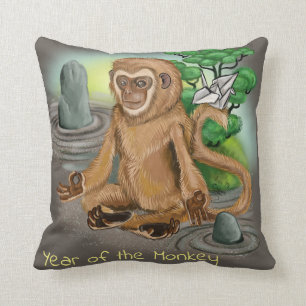 Chinese Zodiac Year of the Monkey Cushion