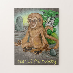 Chinese Zodiac Year of the Monkey Jigsaw Puzzle