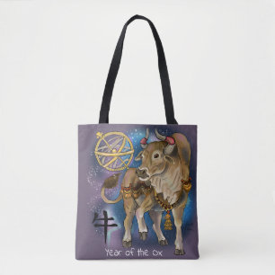 Chinese Zodiac Year of the Ox Tote Bag