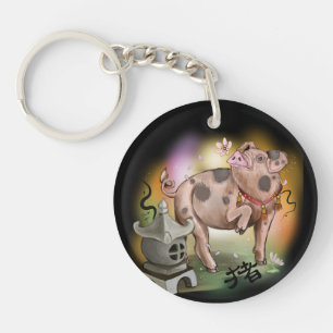 chinese zodiac year of the pig key ring