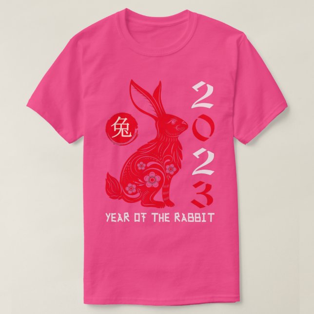 Chinese Zodiac Year of the Rabbit Chinese New Year T-Shirt (Design Front)