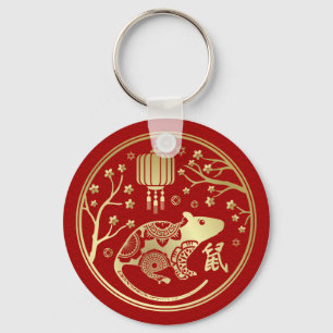 Chinese Zodiac Year of the Rat 2020 Key Ring