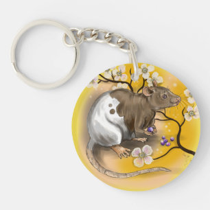chinese zodiac year of the rat key ring