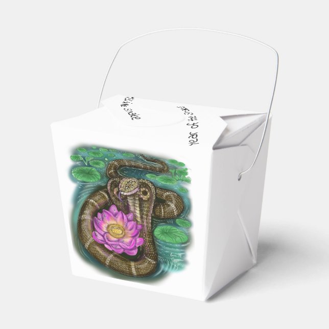 Chinese Zodiac Year of the Snake Favour Box (Front Side)