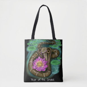 Chinese Zodiac Year of the Snake Tote Bag
