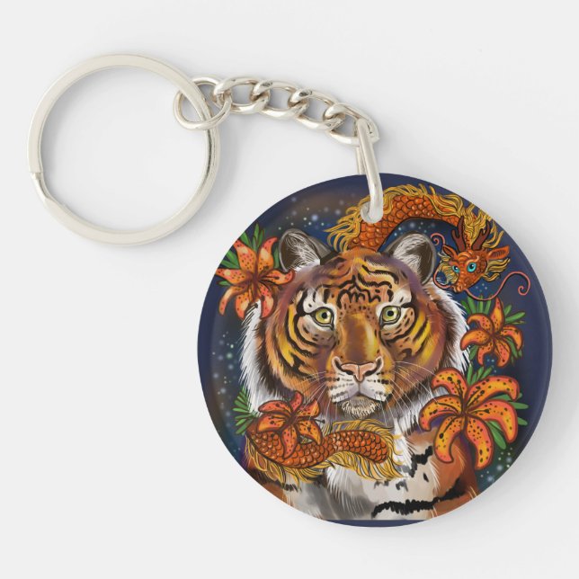 Chinese zodiac year of the Tiger Key Ring (Front)