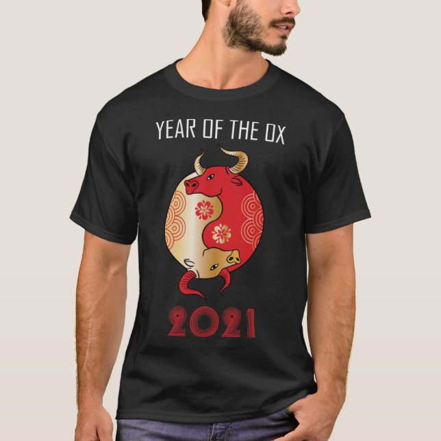 Chinese Zodiac Ying Yang Year Of The Ox 2021  1 T-Shirt (Front)