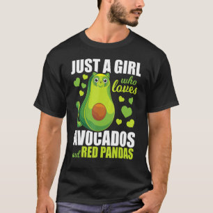 Chinese Zoo Animal Girls Avocado Women Red Panda T-Shirt