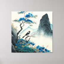 Chineses watercolor brushpainting landscape