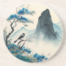 Chineses watercolor brushpainting landscape