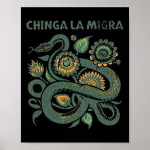 Chinga La Migra Anti Trump Ice Out Poster