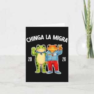 Chinga la migra funny frog protest graphic card