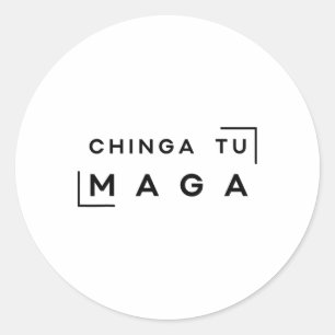 Chinga Tu Mega1 Classic Round Sticker