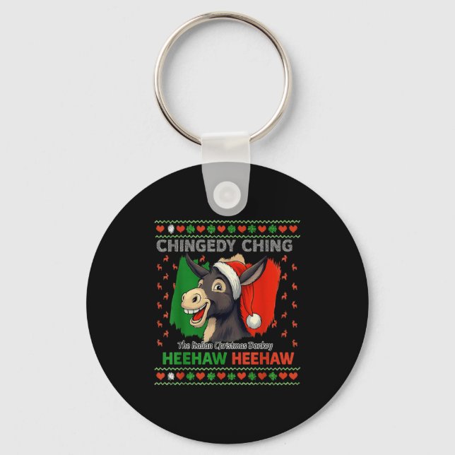 Chingedy Ching Dominick The Italian Christmas Xmas Key Ring (Front)
