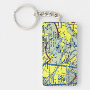 Chino Airport chart / taxi diagram Key Ring