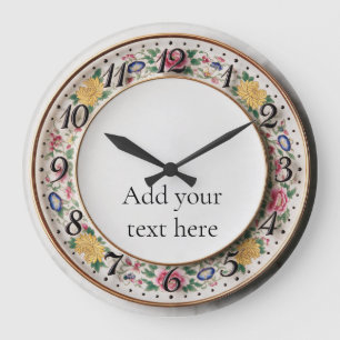 Chinoiserie Antique Export Style Personalise Large Clock