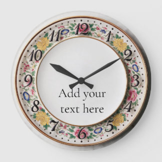 Chinoiserie Antique Export Style Personalise Large Clock