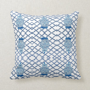 Chinoiserie Bamboo Ginger Jar  Jars Throw Pillow