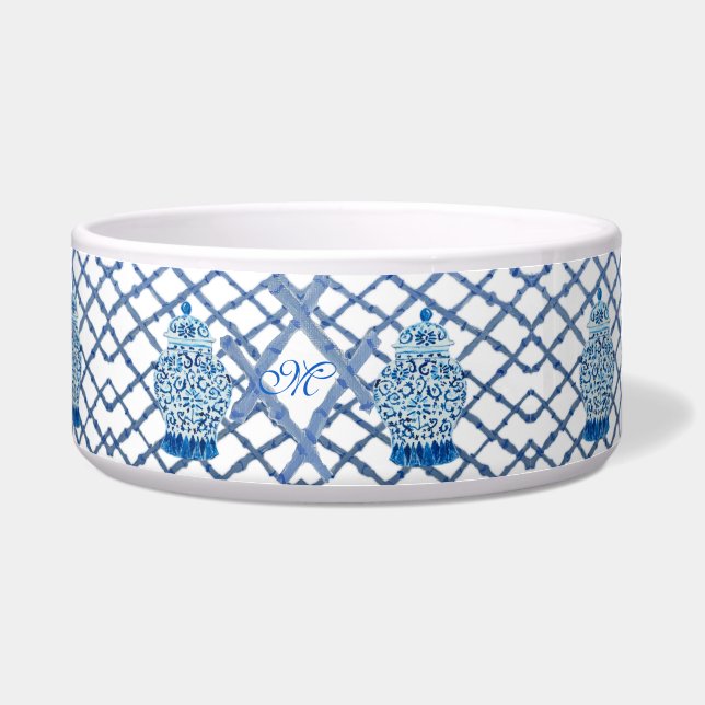 Chinoiserie Bamboo Ginger Jar  Jars Water  (Front)