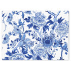 Chinoiserie Bird Floral Blue and White Decoupage