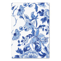 Blue White Floral Leaf Pattern Decoupage Tissue Paper | Zazzle