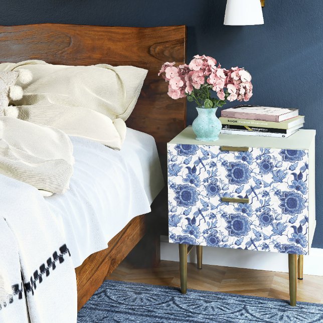 Chinoiserie Blue and White Asian Floral Decoupage Tissue Paper (Creator Uploaded)