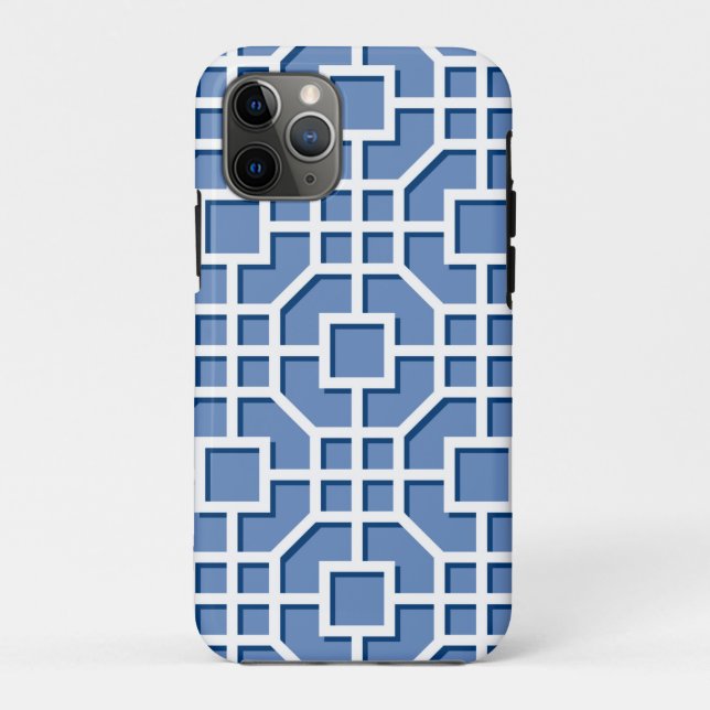 Chinoiserie Blue and White Fret Pattern Case-Mate iPhone Case (Back)