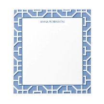 Chinoiserie Blue and White Fret Pattern