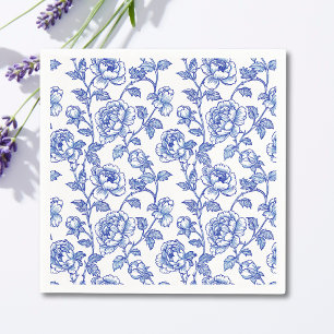 Chinoiserie Blue and White Paper Napkin