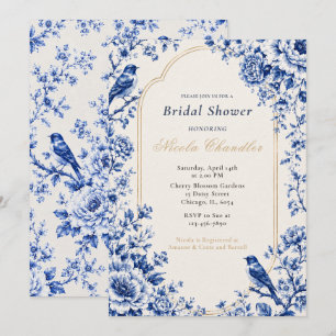 Chinoiserie Blue Bridal Shower Invitation