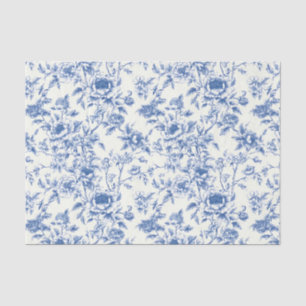 Chinoiserie Blue Floral Tissue Paper