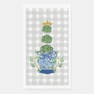 Chinoiserie Blue Ginger Jar topiary Napkin