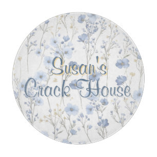 Chinoiserie Blue Toile Custom Mahjong Cutting Board