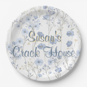 Chinoiserie Blue Toile custom Mahjong Paper Plate