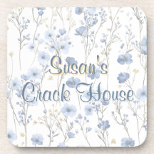 Chinoiserie Blue Toile Peacock Custom Mahjong