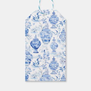 Chinoiserie Blue Vase Gift Tag