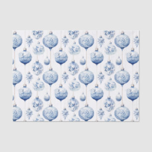 Chinoiserie Blue & White Christmas Ornaments Tissue Paper