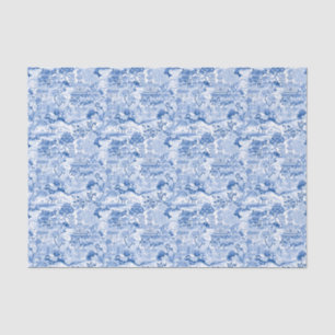 Chinoiserie Blue & White Pagodas Tissue Paper