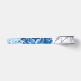 Chinoiserie Blue Wild Flower Grosgrain Ribbon