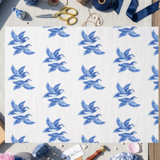 Chinoiserie Blue Willow Asain lovebirds Tissue Paper