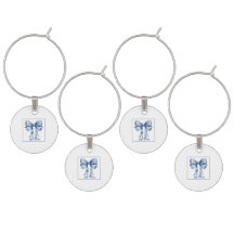 Chinoiserie Bow Wine Charm – "Let Them"