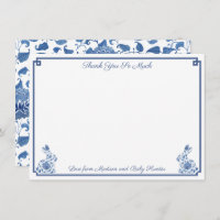 Chinoiserie Bunny Blue And White Boy Baby Shower 