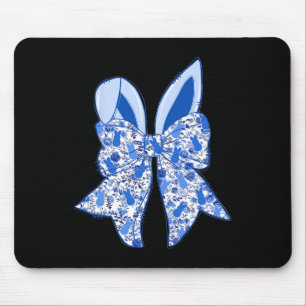 Chinoiserie Bunny Rabbit Vintage Blue And White Ha Mouse Mat