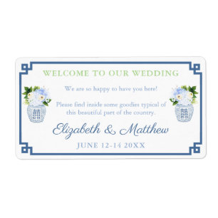 Chinoiserie Chic Welcome To Our Wedding Rectangle