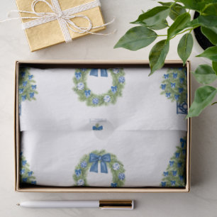 Chinoiserie Christmas Blue and White  Tissue Paper
