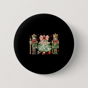 Chinoiserie Christmas Nutcracker Christmas Tree Co 6 Cm Round Badge